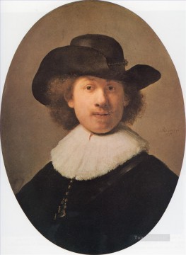  Rembrandt Oil Painting - Self portrait 1632 Rembrandt